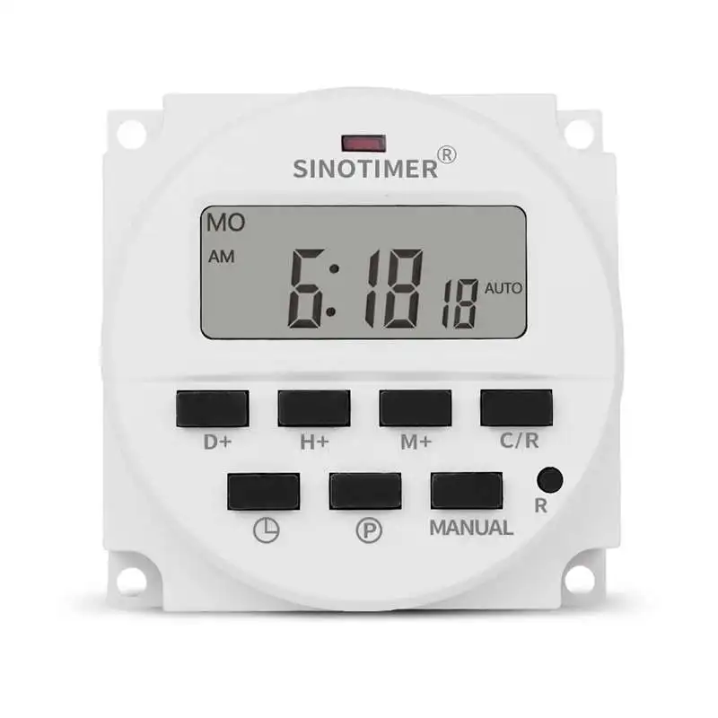 White THGS Sinotimer Tm618H-2 220 В переменный ток цифровой переключатель времени выходное напряжение 220 в 7 дней Еженедельный Программируемый таймер переключатель для освещения Appl - Цвет: White