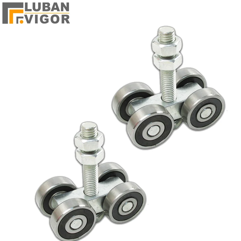 Rueda colgante para puerta corredera, resistente para planta de almacén Industrial, puertas correderas, de pista Orbital, polea colgante de 300 400KG|hanging door wheels|sliding trackhanging door track -