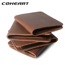 COHEART, брендовый мужской кошелек, натуральная кожа, кошелек crazy horse, кожаный кошелек, мужской клатч, высокое качество, гарантия