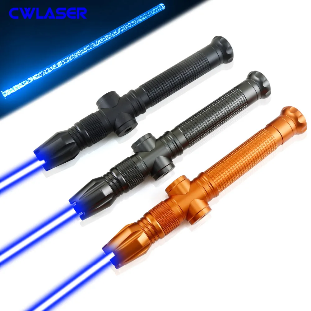 

CWLASER Powerful 3000mW-5000mW 450nm Focusable Portable Real Power Blue Laser Pointer with Acrylic Laser Sword (3 Colors)
