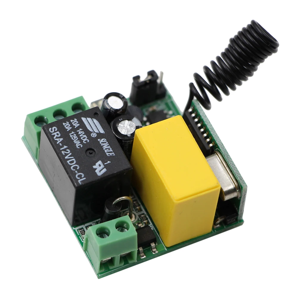 Smart Home Remote Switch AC 220V 4pcs 1CH Light Lamp LED SMD Remote 1pcs 4Key Transmitter 315/433mhz