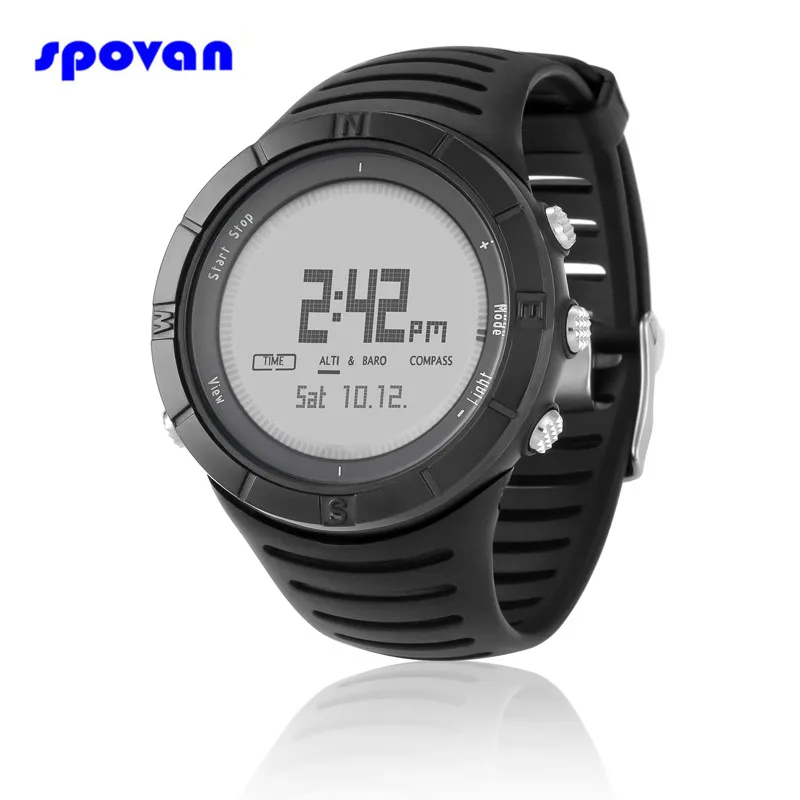 

Spovan SPV806 Outdoor Sports Digital Watch Chronograph/Barometer/Altimeter/Thermometer/Compass Fashion Men Women Watch