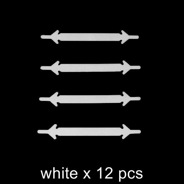 Новинка 12 шт./лот многофункциональные аккуратные модные и водонепроницаемые эластичные силиконовые плоские шнурки для кроссовок K052 - Цвет: shoelaces White