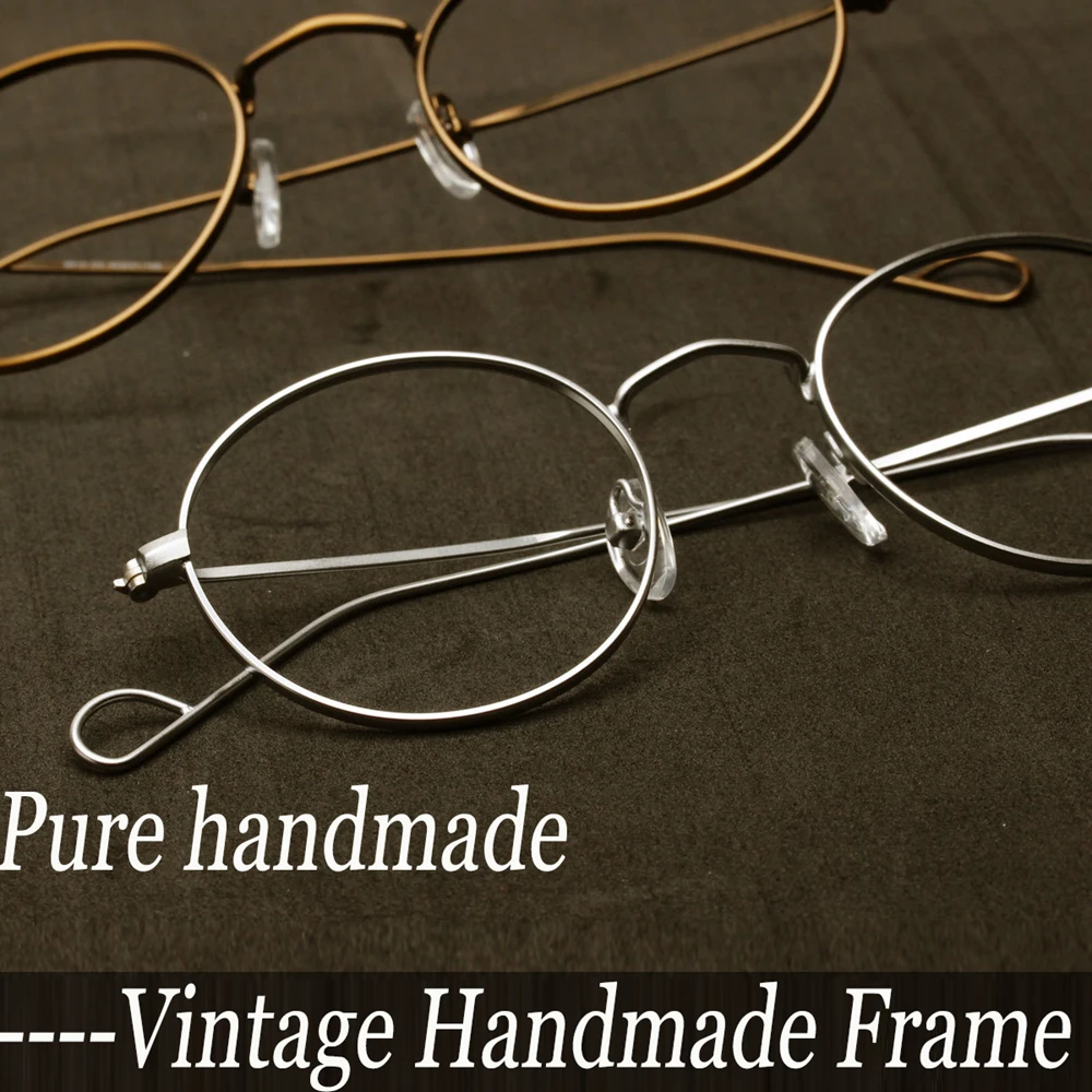 

Pure Handmade Light Retro Vintage Round Frame Spectacles Custom Made Optical Prescription Reading Glasses Photochromic -1 To -9
