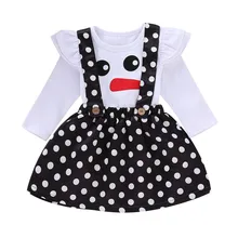 Telotuny шикарное платье для девочки, детское платье, Штаны для девочек с рождественским изображением рождественское платье в горошек с рисунком снеговика футболки ремень комплект одежды комплект платья для девочек Dec17