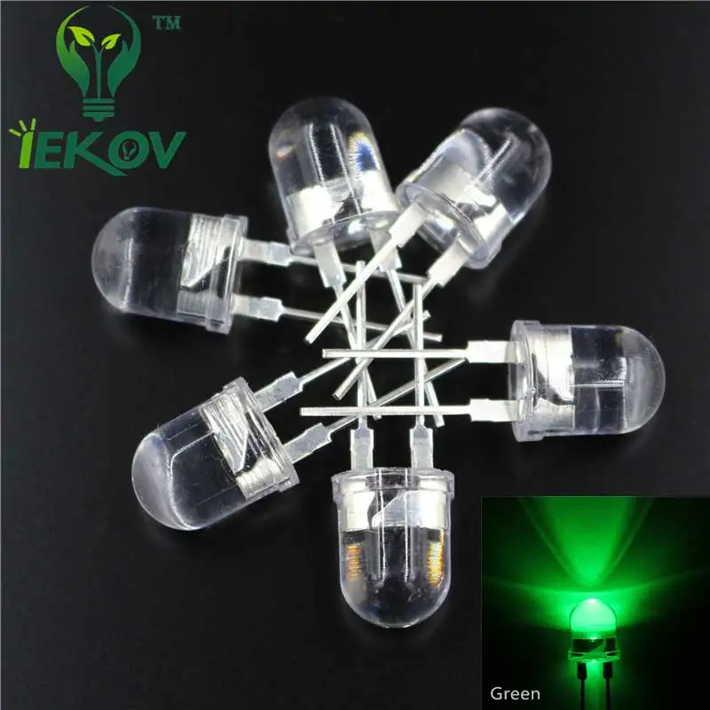 Buy 20pcs Led 10mm LED 0.5W Green High Power LEDS Light 220Kmcd Round Urtal