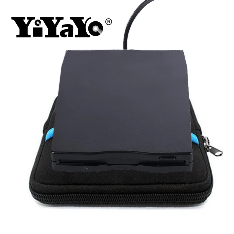 

YiYaYo USB External Floppy 3.5 Portable Disk Drive 1.44 MB FDD SB CD Emulators No Extra r Required + bag