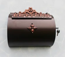 Cast Aluminum Mailbox Half Round Cylinder Decorative Letters Box Metal Wall Mount Mail Post Box Postbox Garden Home Decor Retro