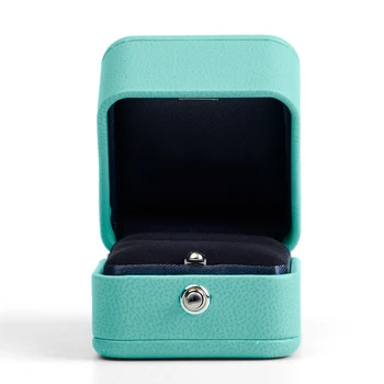 Fanxi Wedding Ring Box Blue PU Leather Jewelry Necklace Packaging Box Jewelry Box Gift Box Packaging Ring Organizer large leather gift box for jewellery wedding party decoration display velvet organizer earing necklace ring packaging pink box
