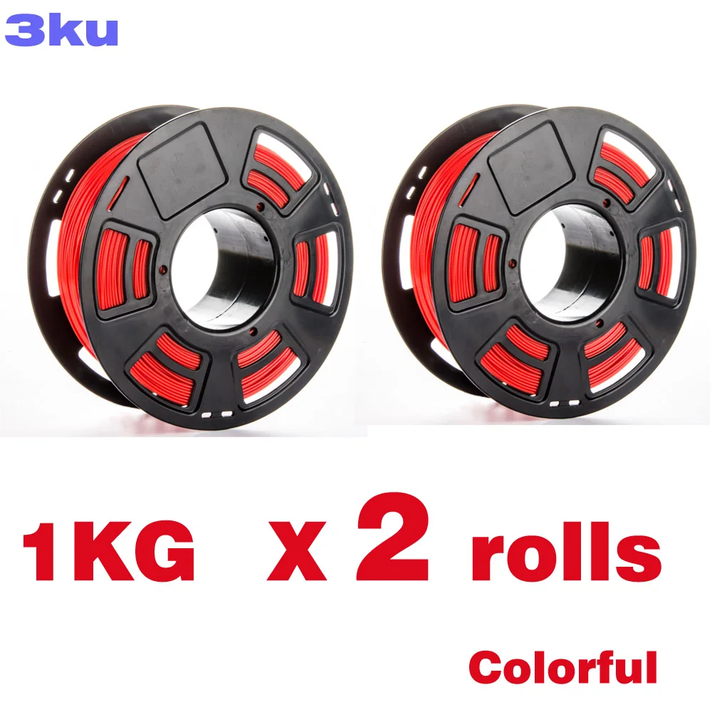 

2 Rolls /Pack ABS colorful filament / spool wire reprap 3D printer 3 mm 1KG one roll