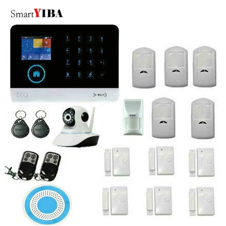 SmartYIBA Android IOS App Wireless GSM Home Alarm System SIM Smart Home Burglar Security wifi IP HD camera Alarm System SmartYIBA Android IOS App Wireless GSM Home Alarm System SIM Smart Home Burglar Security wifi IP HD camera Alarm System