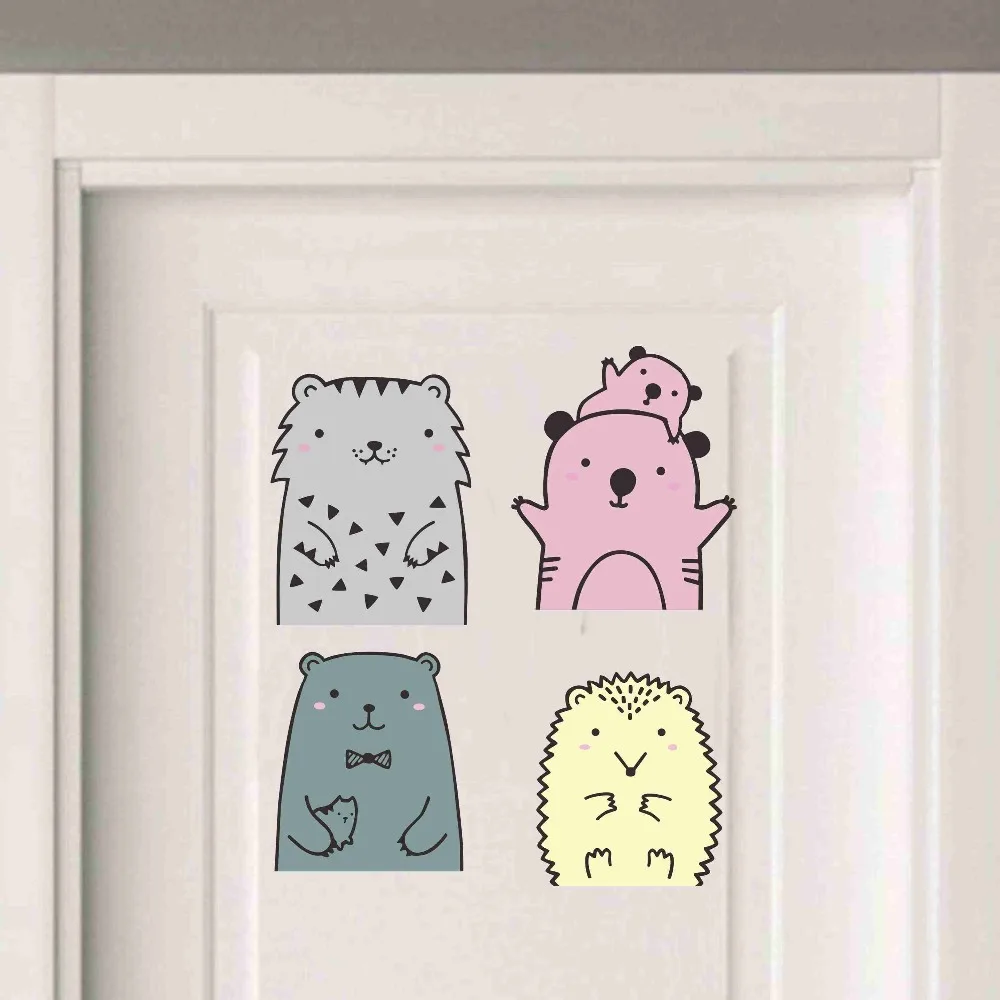 Cartoon Little Cute Unicorn Animals Decals Vinyl Window Door Laptop Sticker For Bedroom Home Decor Removable Wallpaper Art Mural (6)