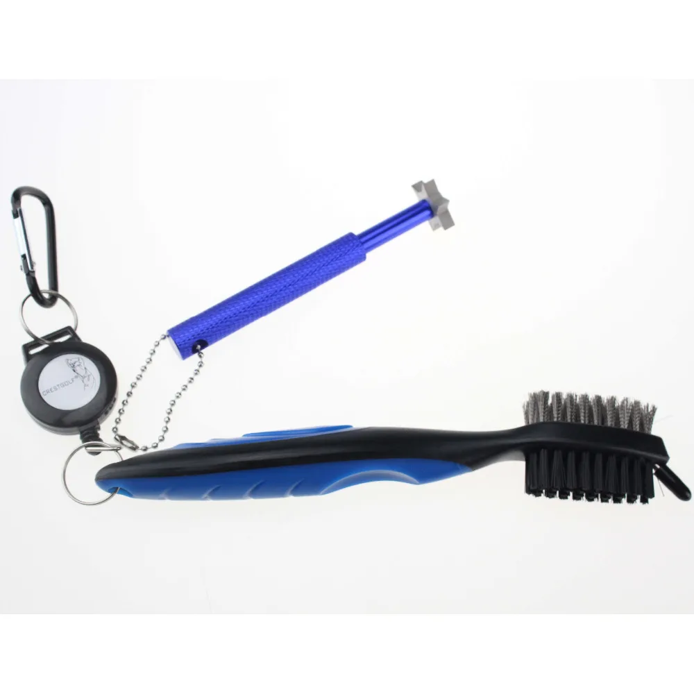Kofull Two Sided Golf Brush Clip Groove Ball Cleaner Cleaning Kit Tool