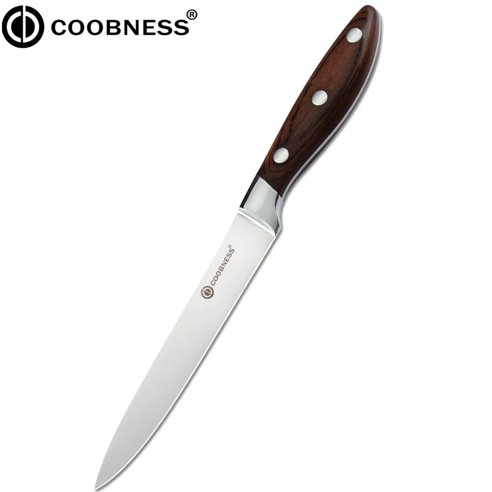 Coobness 7Cr17 кухонный нож из нержавеющей стали, японский нож Santoku, нож для нарезки повара, овощные ножи, режущие инструменты - Цвет: 5 Inch Utility