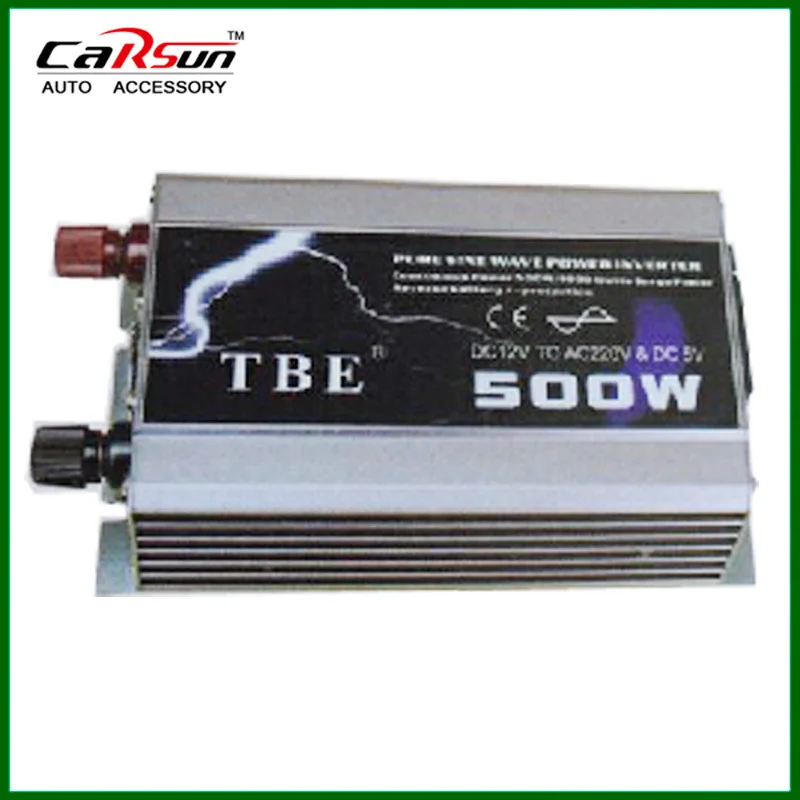 

500W DC12V to AC 220V& DC 5V Pure Sine Wave 500watt DC to AC Power Inverter USB Auto Power Adapter TBE-500W