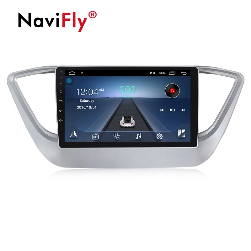 NaviFly 9 дюймов HD экран Android 8,1 автомобильный радиоприемник с навигацией GPS мультимедийный плеер для hyundai Verna Solaris без DVD - Цвет: car radio S