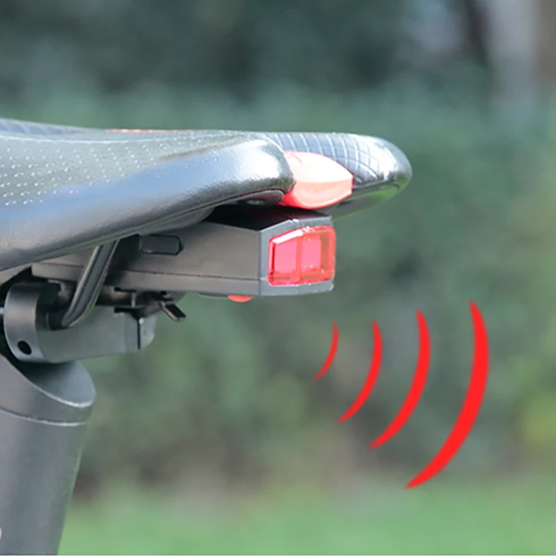 USB Bicycle Alarm Anti-theft Waterproof Lock Alarm Wireless Remote Control Taillights Lock Warner Bicycle Rechargeable Lights