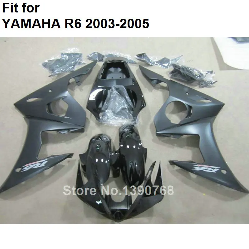 Motomarts комплект обтекателей для Yamaha YZF R6 2003 2004 2005 матовые черные пластиковые обтекатели комплект YZFR6 03 04 05 BC84