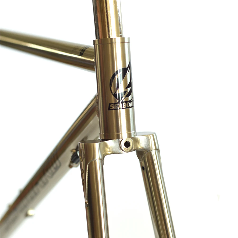 Perfect SEABORAD Chrome CX Road bike Frame Fork 700C Classic Cyclocross Cr-mo Frameset Disc Brake 4130 Heat Treat Steel Frame Forks 5 Perfect SEABORAD Chrome CX Road bike Frame Fork 700C Classic Cyclocross Cr-mo Frameset Disc Brake 4130 Heat Treat Steel Frame Forks 5