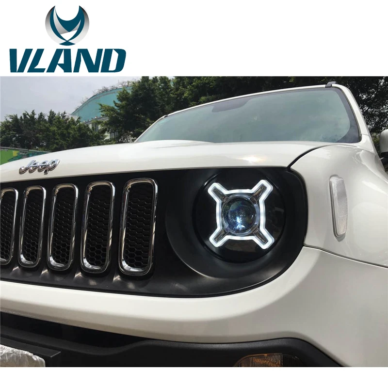 VLAND Factory для автомобильных фар для Renegade головной светильник светодиодный головной светильник H7 Xenon объектив с DRL+ Plug And Play дизайн