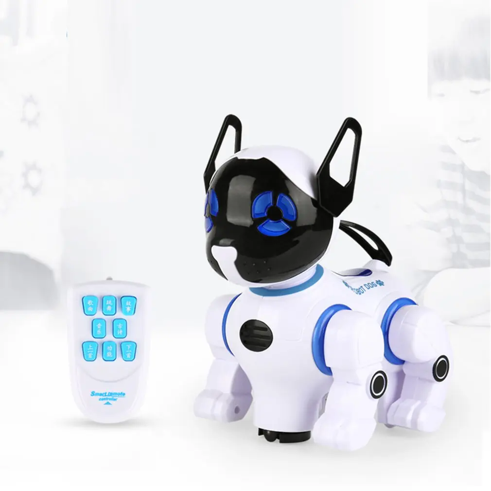 

Children Educational Remote Control Robot Dog Early Education Machine Universal Walk Will Sing And Dance Electric Dog Toys