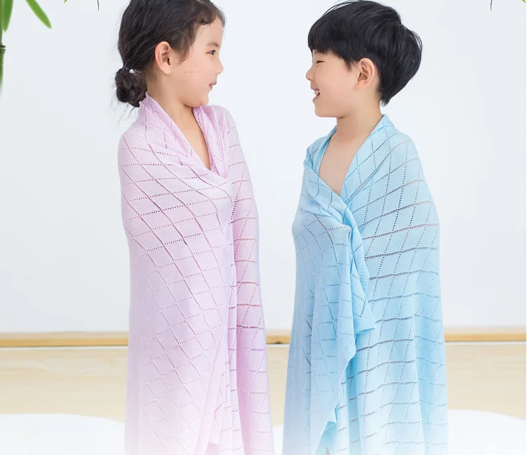 Детское тонкое дышащее волокно из бамбука одеяло Твердые пеленки для новорожденного мягкая спальная коляска спальный мешок для младенцев