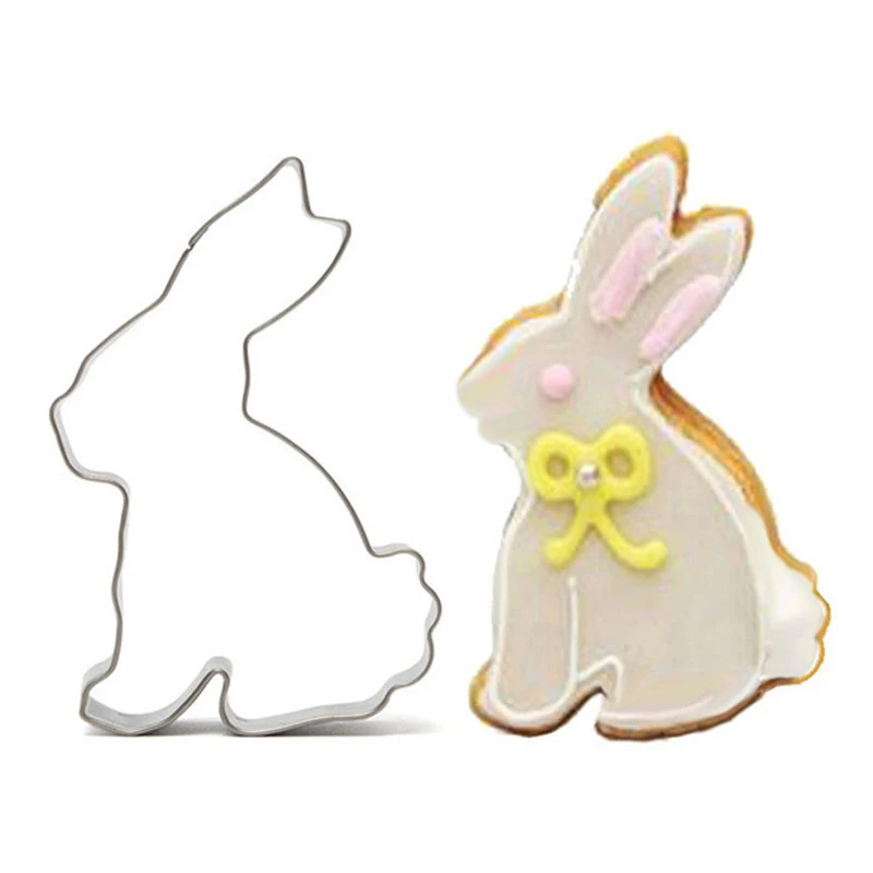 

easter day rabbit cake stainless steel creative biscuits die cutting die cake cutting model