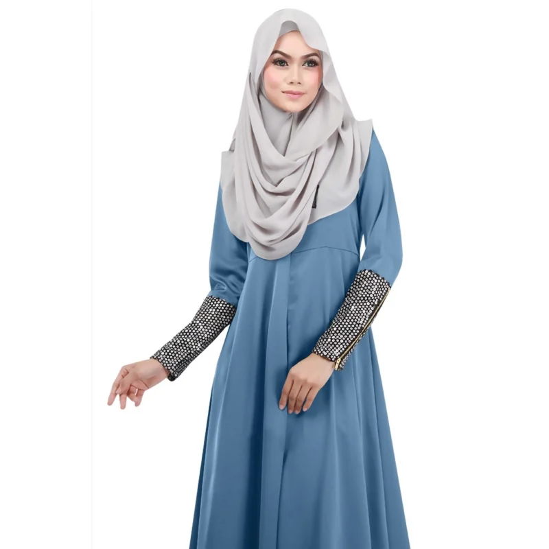 

Muslim Abaya Jilbab Islamic Women Long Sleeve Dresses Vintage Party Maxi Dress