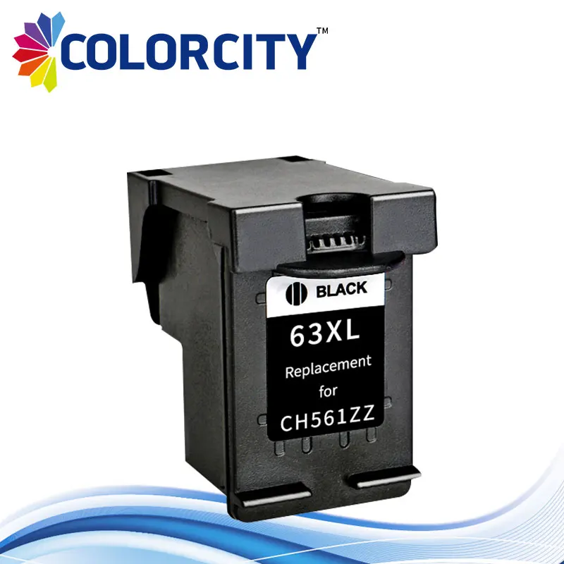 2pcs 63XL 63 XL black ink cartridge compatible for HP 1112 2130 2131