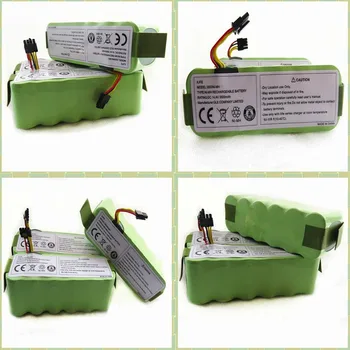 

6PCS/lot Battery For Ecovacs 14.4V 3500mah+A pair Side brush for Ecovacs CR120 Dibea Panda X500 X580 Kk8 Haier Sweeping battery