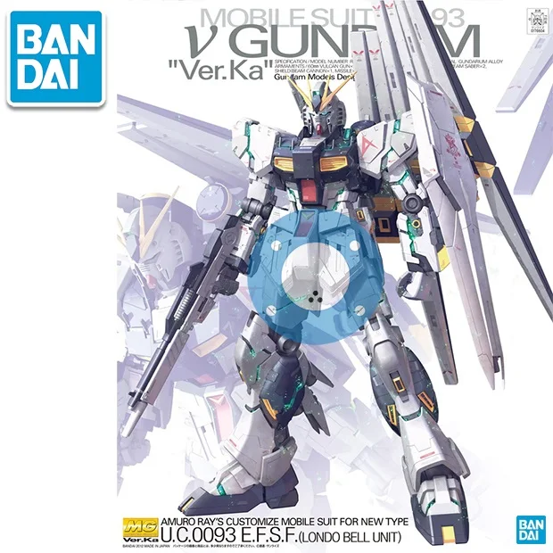 Japaness BANDAI Gundam MG 1/100 модель RX-93 в GUNDAM Ver. Ka стиль мобильный костюм детские игрушки