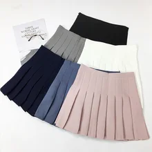 Новые женские модные короткие юбки с высокой талией плиссированные Короткие мини-юбки