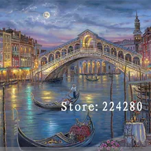 Венецианский большой канал рукоделие, вышивка, город живописные DIY DMC 14CT без принта наборы для вышивки крестом, художественный узор вышивка крестом Декор