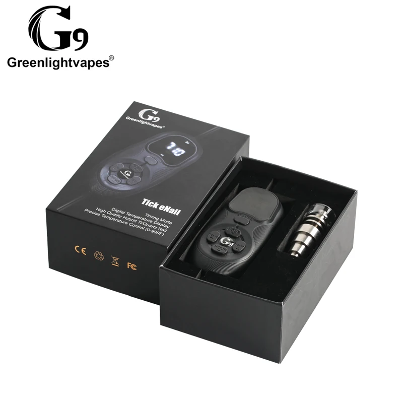 Greenlightvapes G9 Tick enail Henail Kit TC mod с кварцевым титановым стержнем портативный E Nail Dab для