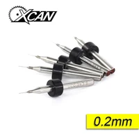 XCAN 10 шт./компл. мм 0,2 мм PCB мини сверло Вольфрамовая сталь карбид для печати печатная плата ЧПУ сверла машина - изображение