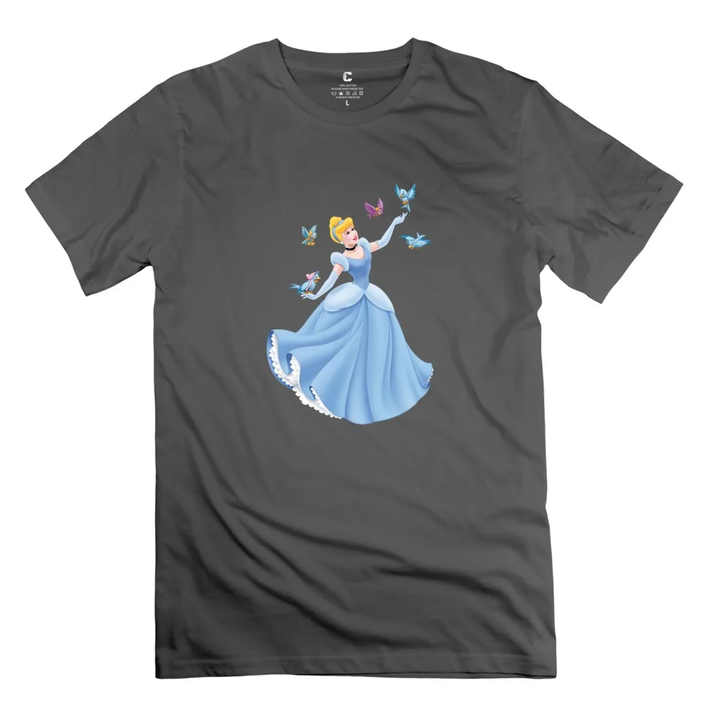 new 2015 cinderella birds man t shirt custom pre-cotton t-shirt men | Мужская одежда