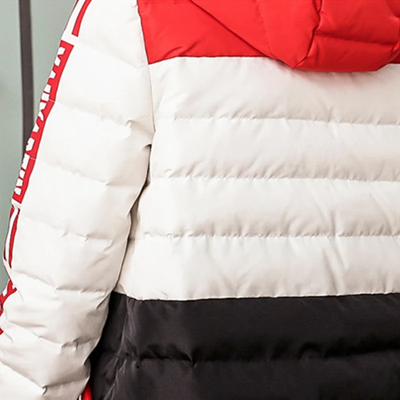 Зимний Теплый Женский пуховик с капюшоном, модные куртки с напечатанным рисунком, повседневные свободные куртки высокого качества Q448