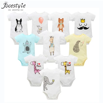 

Unisex Top Quality Baby Rompers Short Sleeve Cottom O-Neck 0-24M Novel Newborn Boys&Girls Roupas de Baby Clothes