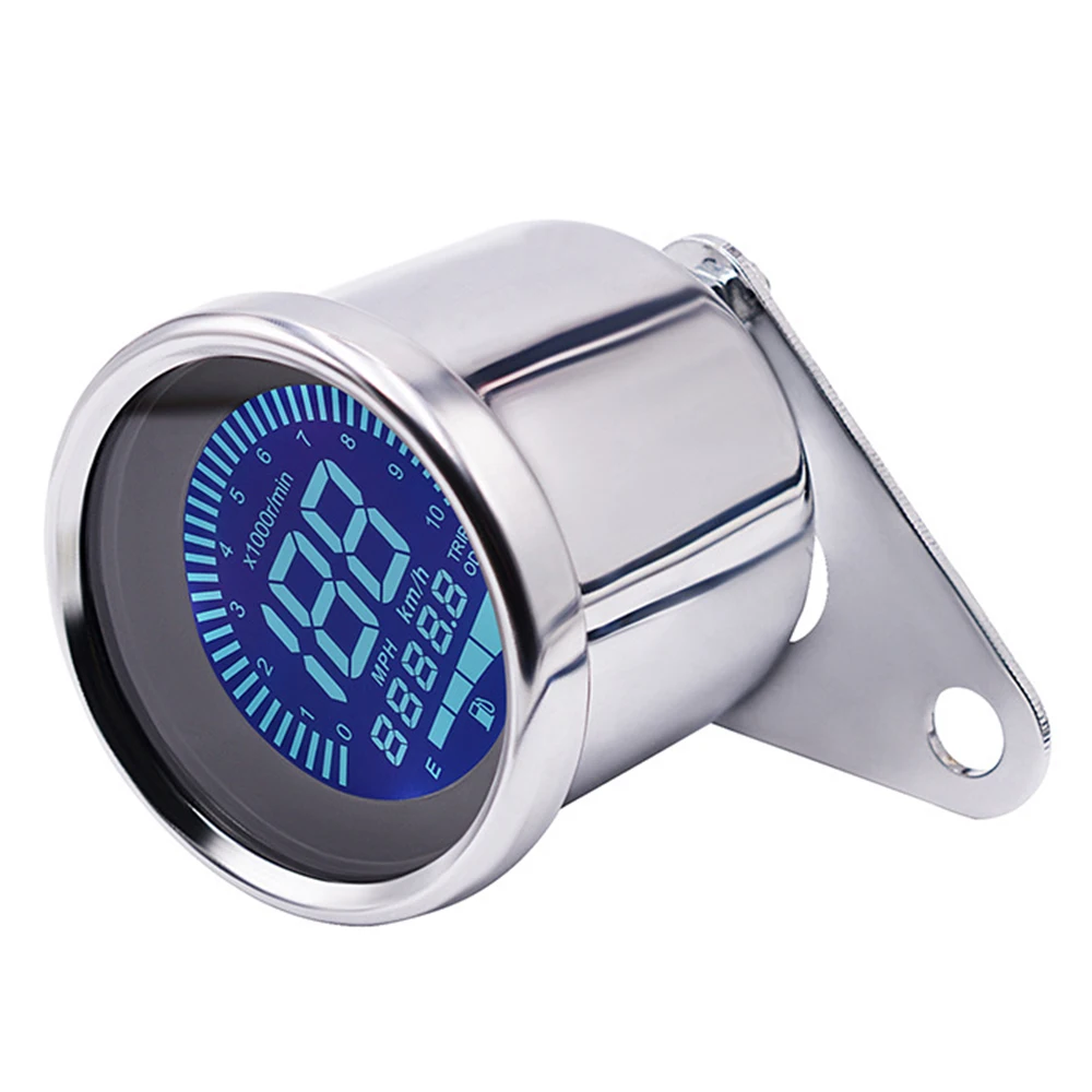 

Universal Digital Motorcycle LCD Screen Speedometer Odometer Techometer Fuel Gauge for 1-4 Cylinders