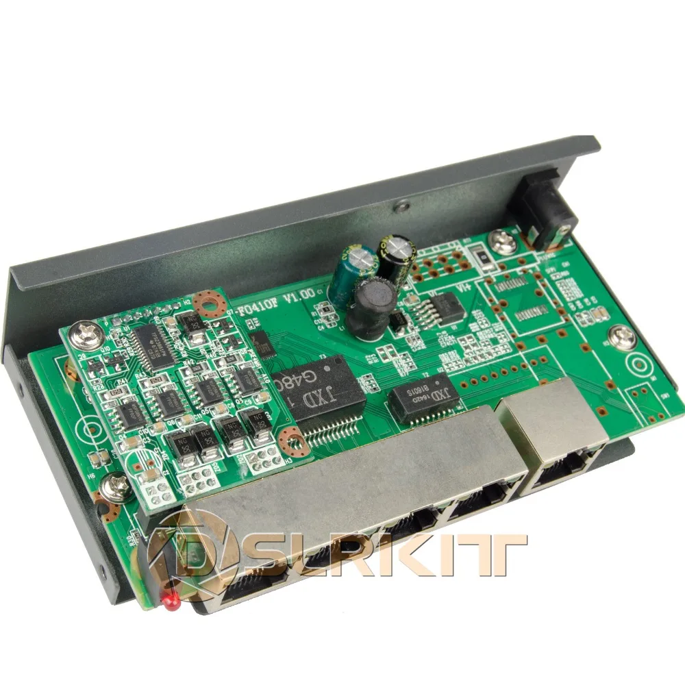 DSLRKIT 78 ватт 5 порт 4 PoE коммутатор 802.3af 802.3at питание по Ethernet PSE14AT