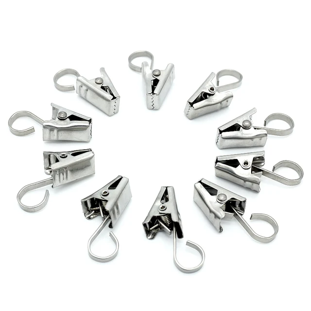 Crochet De Rideau En Acier inoxydable Clips Fenêtre Rideau De Douche ... Crochet De Rideau En Acier inoxydable Clips Fenêtre Rideau De Douche ...