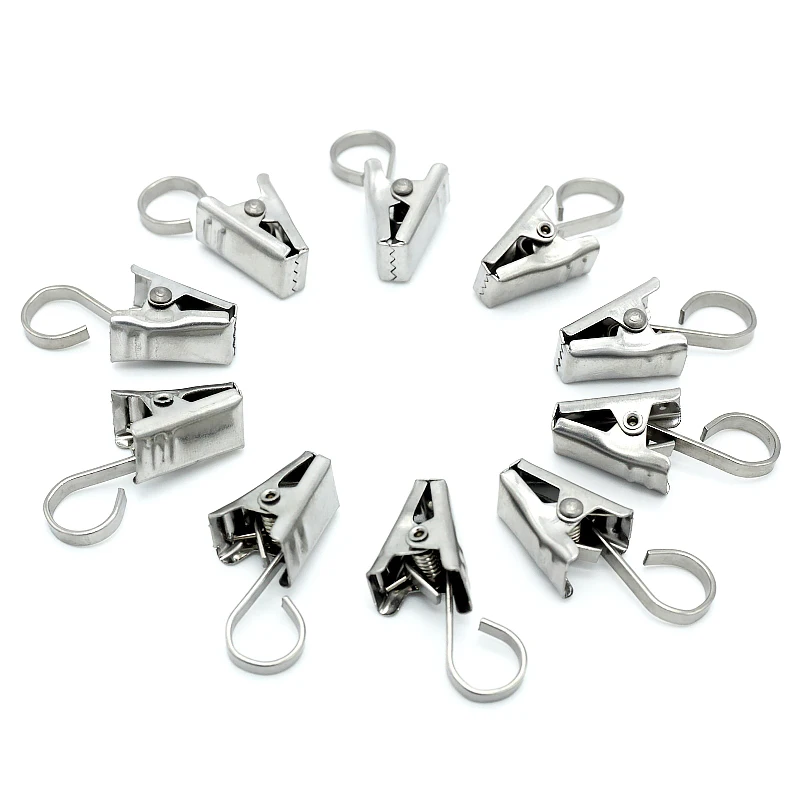 Hook Clips Accessories Curtain Clips Rings Window Curtain Stainless Steel 