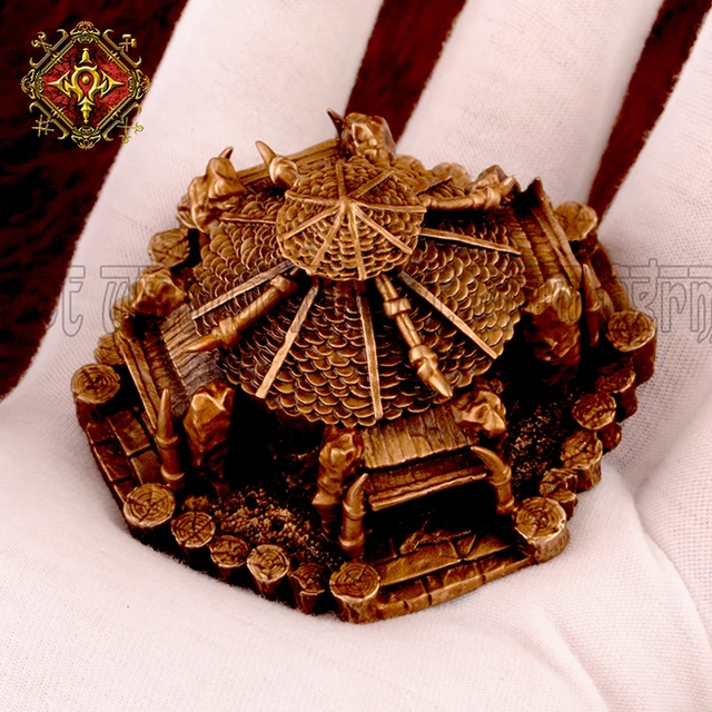 OGRM Handicrafts World Of War Craft Orc Burrow Bronze Home Base Hand Made Metal Crafts Fast OGRM Handicrafts World Of War Craft Orc Burrow Bronze Home Base Hand Made Metal Crafts Fast