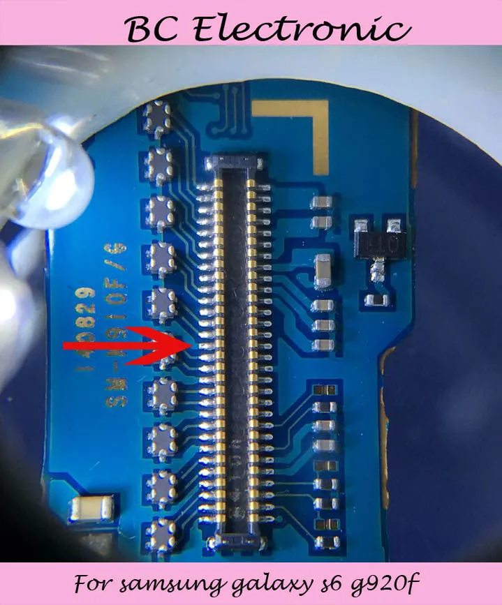 Разъем FPC для ЖК-дисплея samsung galaxy s6 g920f logic на материнской плате бесплатная