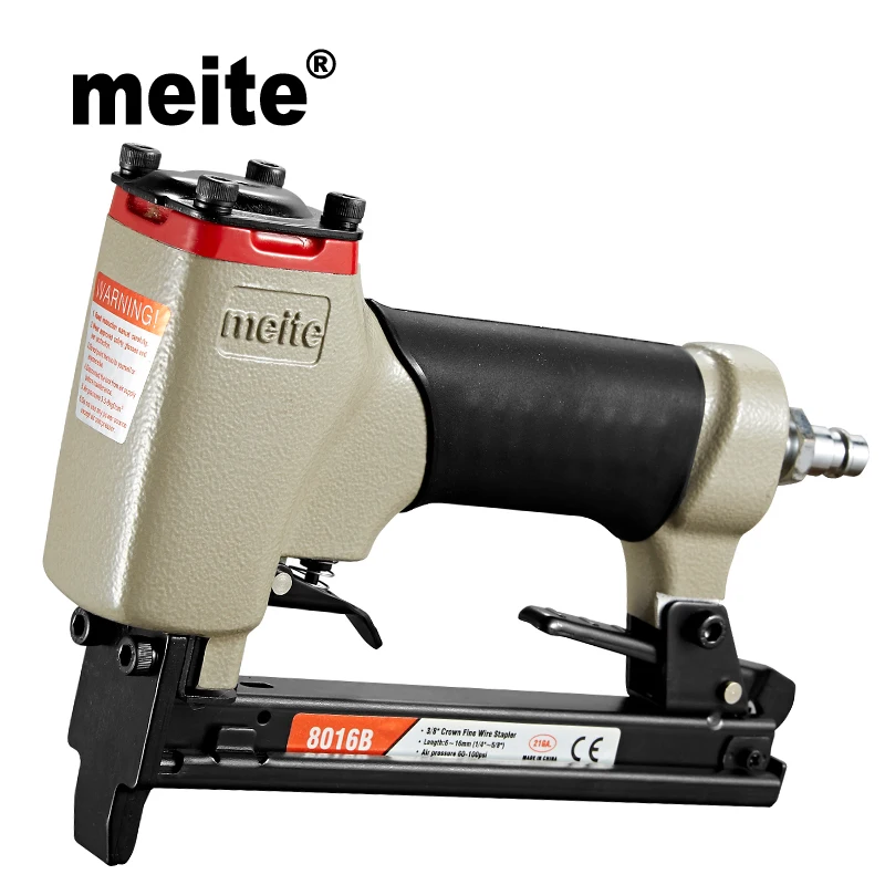 Pаспродажа Meite 8016B высококачественный пневматический степлер гвоздильщик пистолет u тип степлер пневматические инструменты для изготовления дивана м...