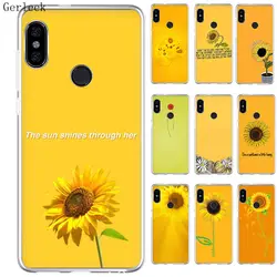 Gerleek желтый Sunflowe Жесткий Чехол для Xiaomi Redmi Note 3 4 4X7 5 6 Pro 5A Prime защитный чехол для телефона