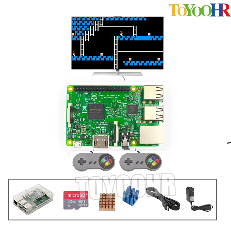 

Raspberry pie 3 generation B type handle arcade game suite Raspberry PI retro game machine DIY game machine