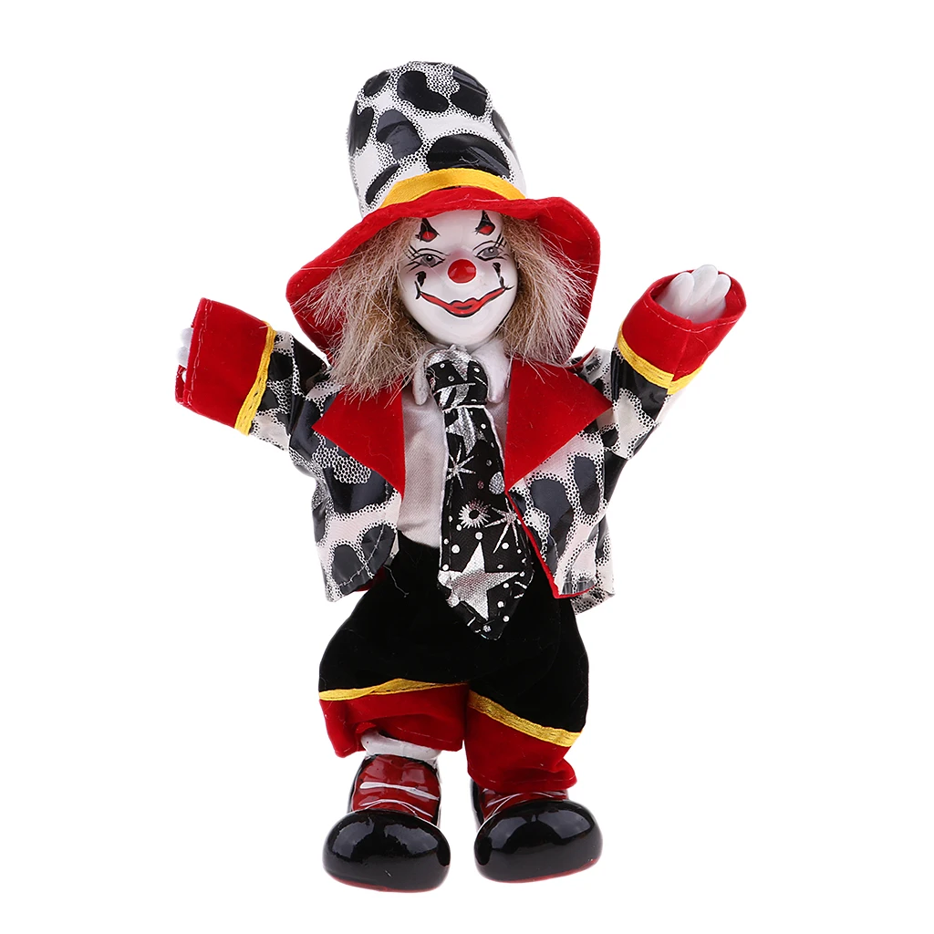 Porcelain Clown Doll For Kids Birthday Gifts Halloween Christmas Decoration #3