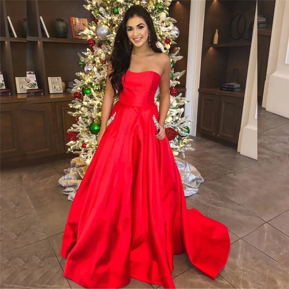 

Cinderella Red Sweetheart Sleeveless Floor Length Zipper Back Crystal Beaded Evening Dresses vestidos de fiesta de noche
