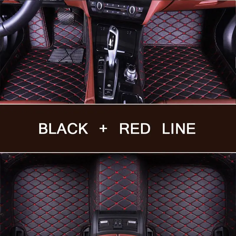 Индивидуальный автомобильный коврик для MINI Cooper R50 R52 R53 R56 R57 R58 F55 F56 F57 Countryman R60 F60 автомобильные аксессуары Стайлинг Автомобильный Ковер - Название цвета: black red